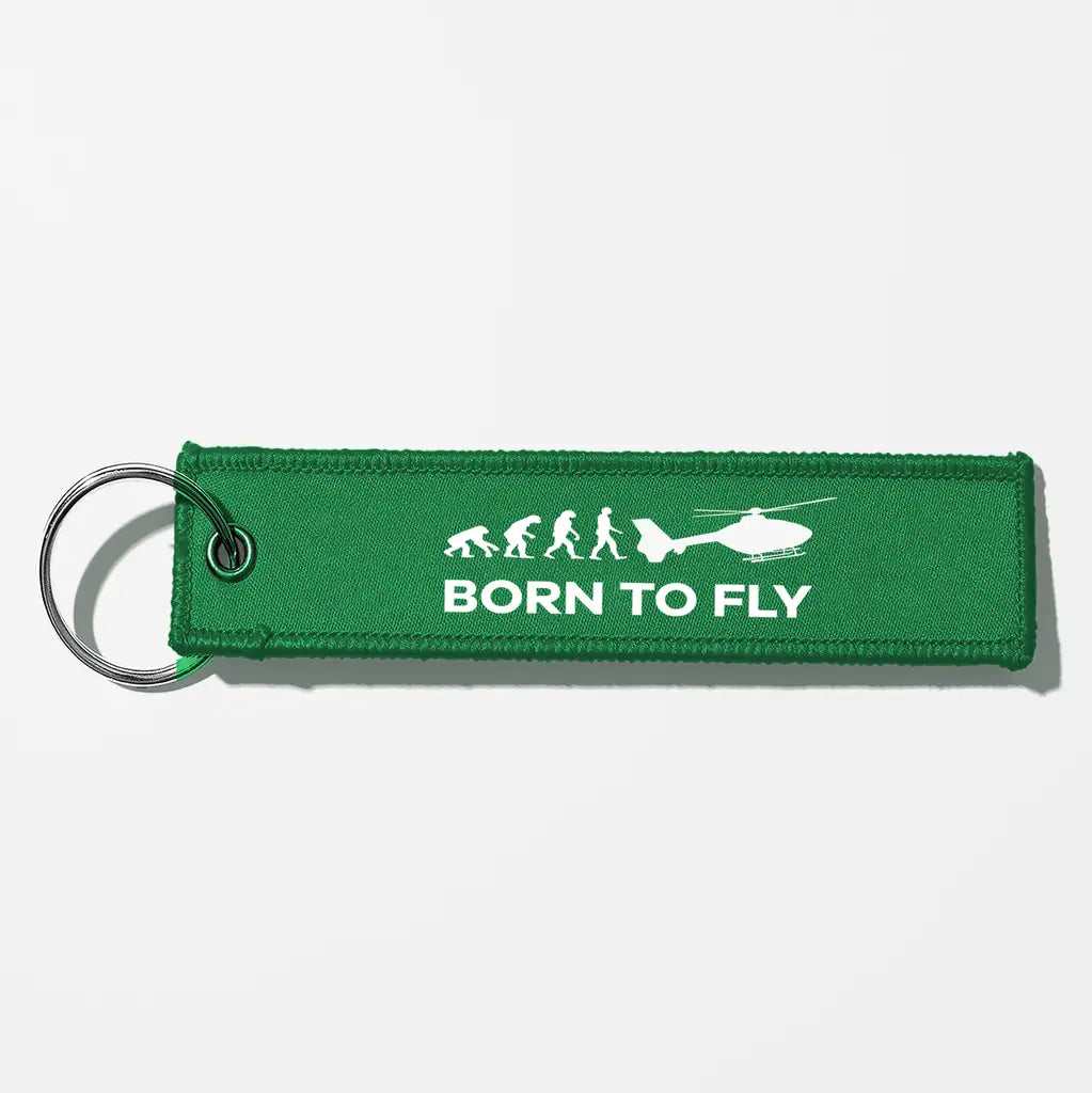 Born To Fly (Helicopter) Key Chains - Green
