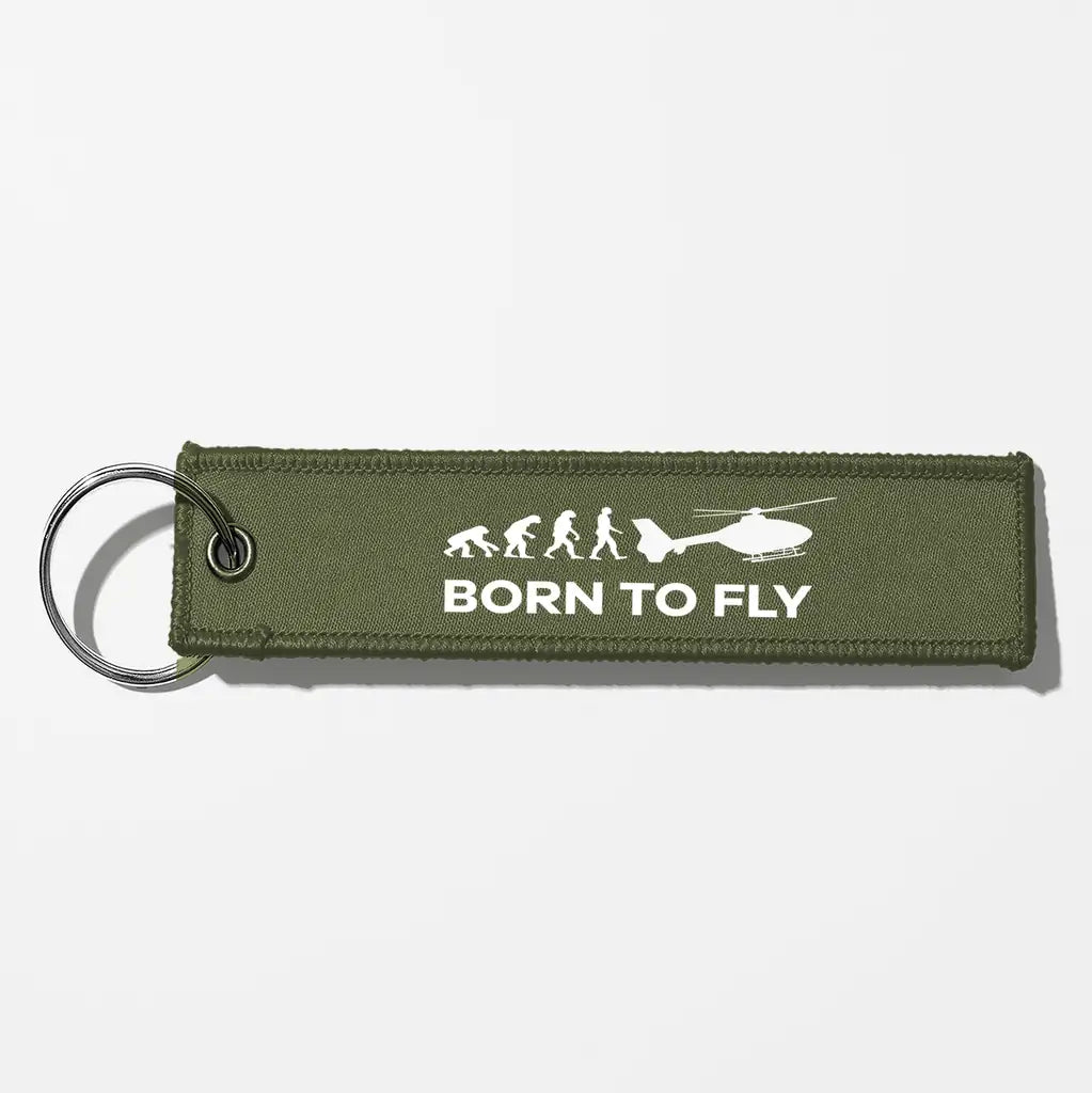 Born To Fly (Helicopter) Key Chains - Green Army