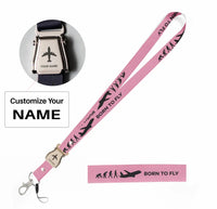 Thumbnail for Born To Fly seat belt lanyard - pink with name