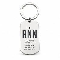 Thumbnail for Bornholm Airport RNN — Ronne - Key Chain - Original Design - Silver