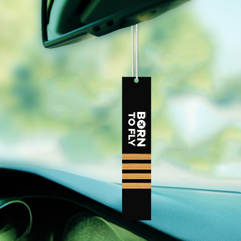Born to Fly & Pilot Epaulettes 4 Lines Designed Car Air Fresheners