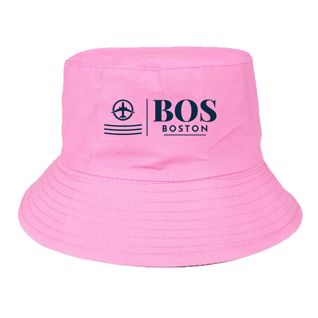 Boston Logan International Airport (BOS) summer hat - light pink