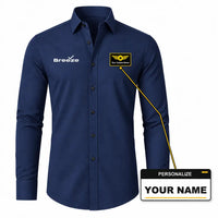 Thumbnail for Breeze Airways Long Sleeve Shirt - Dark Blue + NAME