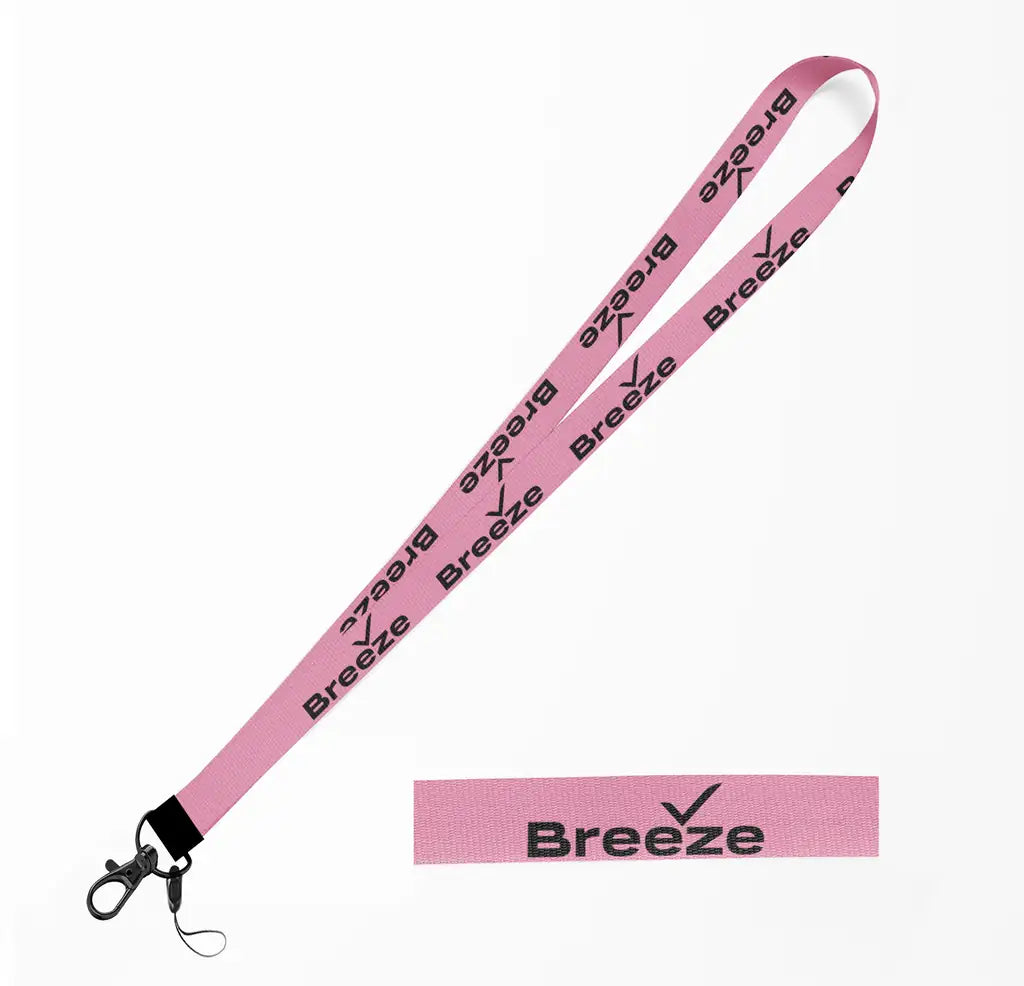 Breeze Airways lanyard - pink