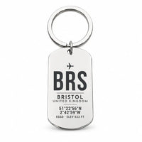 Thumbnail for Bristol Airport BRS - Key Chain - Original Design - Silver