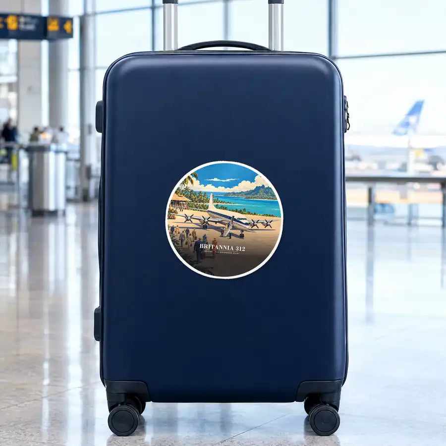 Bristol Britannia 312 - 3D - Circle Sticker - Suitcase