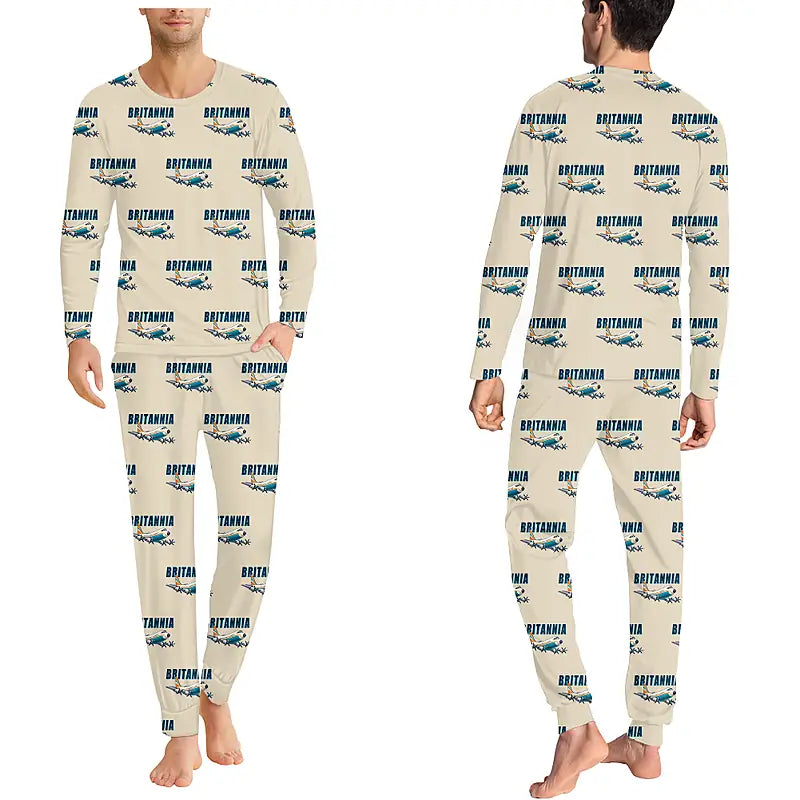 Bristol Britannia 312 - Men Pajamas - Cartoon Pattern - Beige