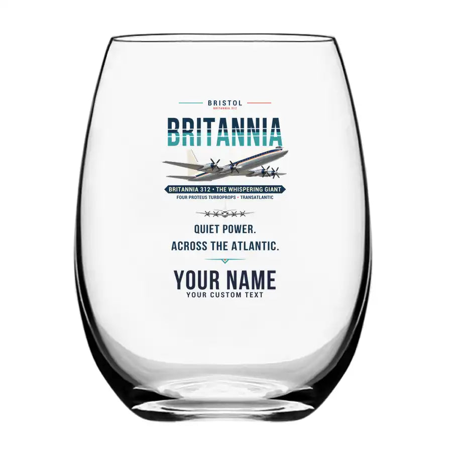 Bristol Britannia 312 - Original + Name - Water & Drink Glass
