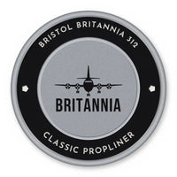 Thumbnail for Bristol Britannia 312 Patches - Circle - Black Silver
