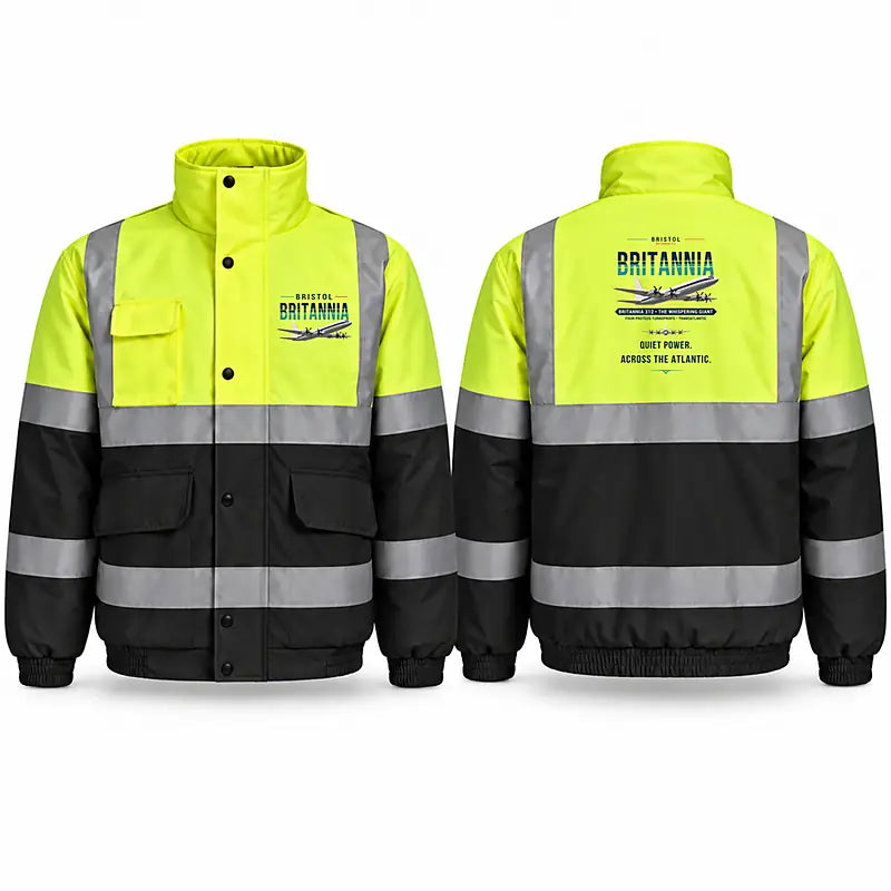 Bristol Britannia 312 Reflective Winter Jackets - Original - Fluorescent Yellow & Navy