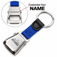 Thumbnail for Bristol Britannia 312 - Seat Belt Key Chain - Heritage + Name - Blue
