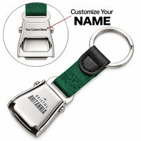 Thumbnail for Bristol Britannia 312 - Seat Belt Key Chain - Heritage + Name - Green