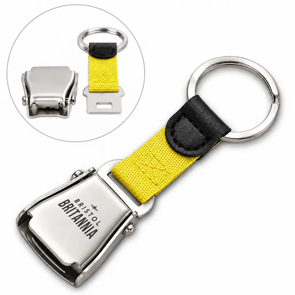 Bristol Britannia 312 - Seat Belt Key Chain - Heritage - Yellow