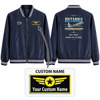 Thumbnail for Bristol Britannia 312 Stylish Jackets - Baseball Collar - Original + Name - Navy Blue