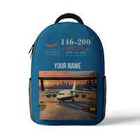 Thumbnail for British Aerospace 146-200 - 3D Backpack - Light Blue + Name