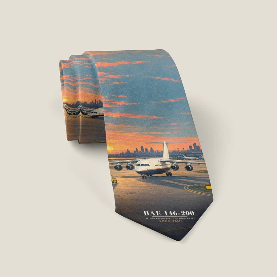 British Aerospace 146-200 - 3D + Name - Tie - Full Print