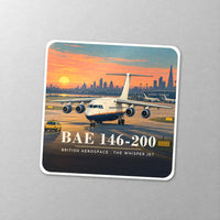 Thumbnail for British Aerospace 146-200 - 3D - Square Sticker - Close-up