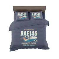 Thumbnail for British Aerospace 146-200 - Cartoon - Bedding Set - Navy Blue