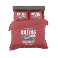 Thumbnail for British Aerospace 146-200 - Cartoon + Name - Bedding Set - Red
