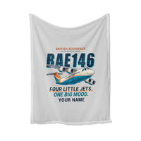 Thumbnail for British Aerospace 146-200 - Cartoon + Name - Blanket - Light Gray