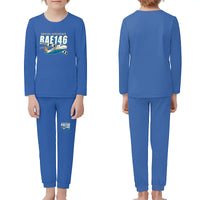 Thumbnail for British Aerospace 146-200 - Children Pajamas - Cartoon Chest - Blue