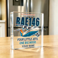 Thumbnail for British Aerospace 146-200 - Crystal Ornament - Cartoon + Name - Kitchen