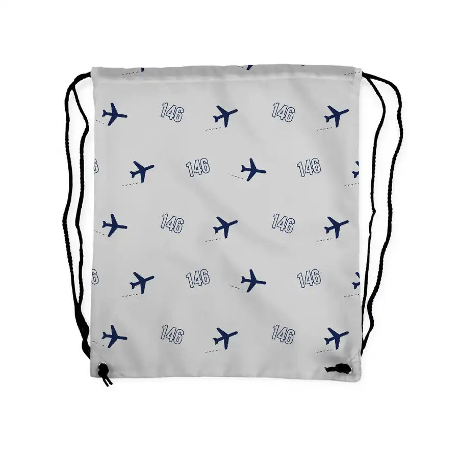 British Aerospace 146-200 - Drawstring Bag - 3D Pattern - Light Gray