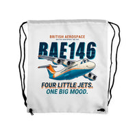 Thumbnail for British Aerospace 146-200 - Drawstring Bag - Cartoon - White
