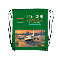 Thumbnail for British Aerospace 146-200 - Drawstring Bag - Classic - Green