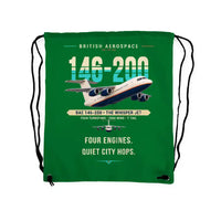 Thumbnail for British Aerospace 146-200 - Drawstring Bag - Original - Green