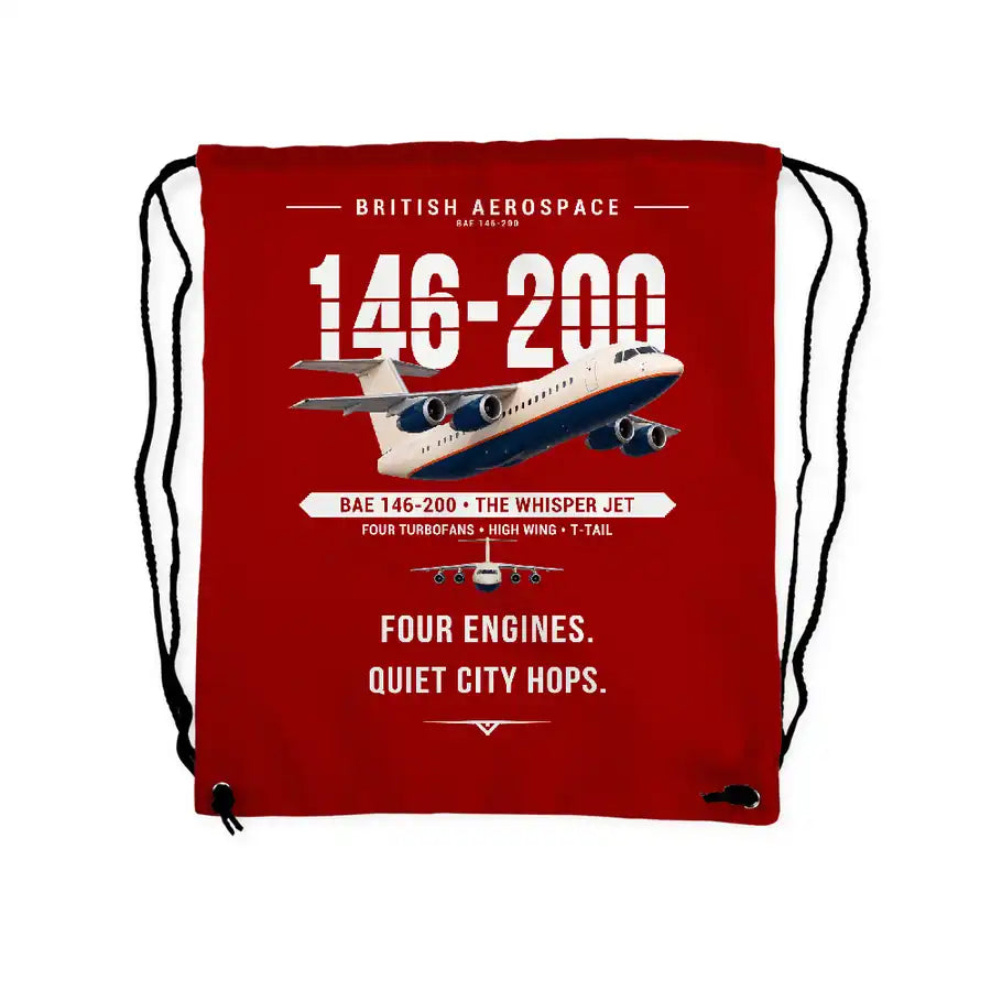 British Aerospace 146-200 - Drawstring Bag - Original - Red