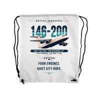Thumbnail for British Aerospace 146-200 - Drawstring Bag - Original - White