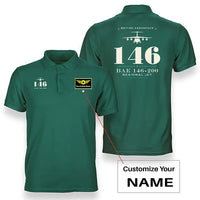 Thumbnail for British Aerospace 146-200 - Heritage - Double-Side Polo - Green + Name