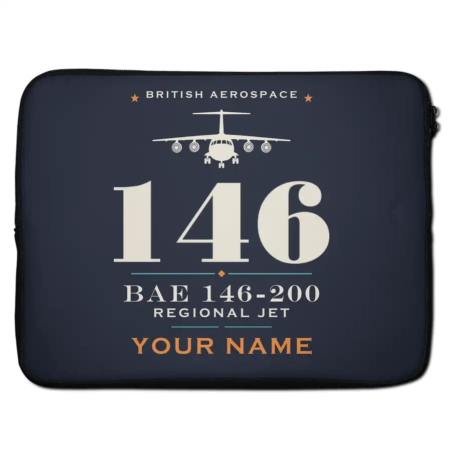 British Aerospace 146-200 - Heritage + Name - Laptop Sleeve