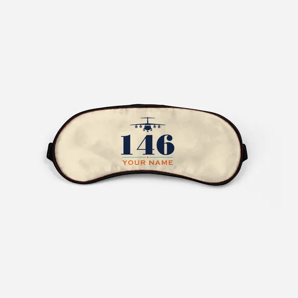 British Aerospace 146-200 - Heritage + Name - Sleep Mask - Beige