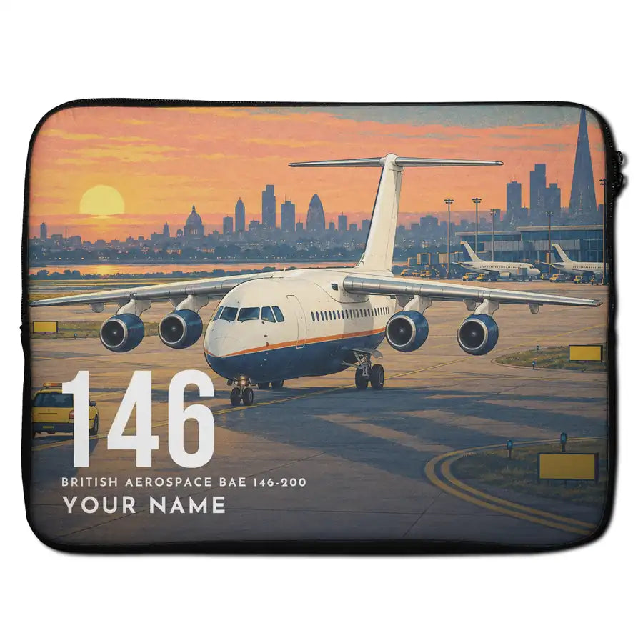 British Aerospace 146-200 - Laptop Sleeve + Name