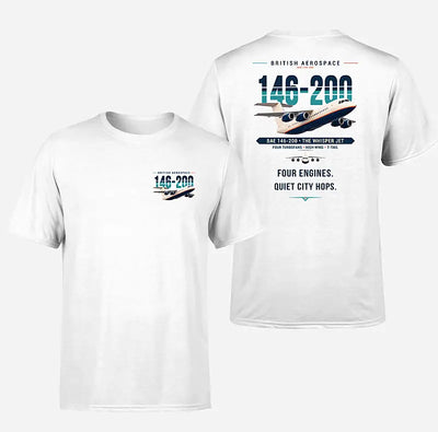 British Aerospace 146-200 - Original - Double-Side T-Shirt - White