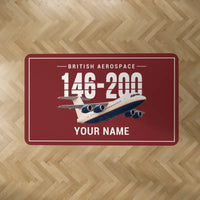 Thumbnail for British Aerospace 146-200 - Original + Name - Rectangle Carpet - Dark Red