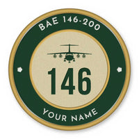 Thumbnail for British Aerospace 146-200 Patches - Circle + Name - Forest Gold