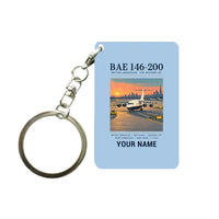 Thumbnail for British Aerospace 146-200 - Poster + Name - Key Chain - Light Blue