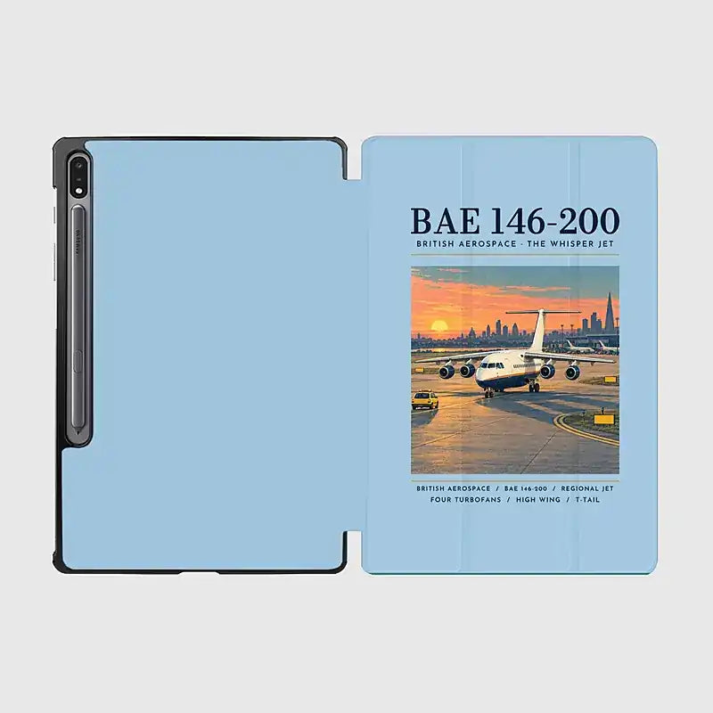 British Aerospace 146-200 - Poster - Samsung Tablet - Light Blue
