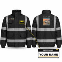 Thumbnail for British Aerospace 146-200 Reflective Winter Jackets - Poster + Name - Black