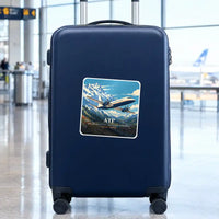 Thumbnail for British Aerospace ATP - 3D + Name - Square Sticker - Suitcase