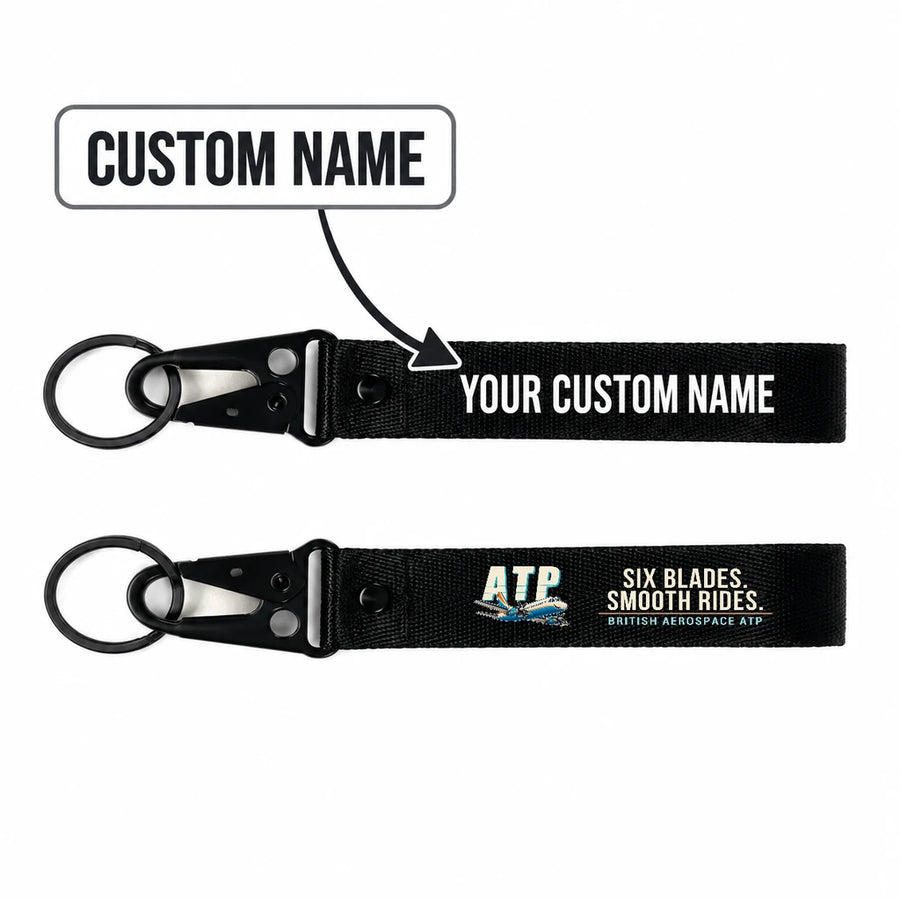 British Aerospace ATP Hawk-Shaped Key Chains - Black - Cartoon - Personalized