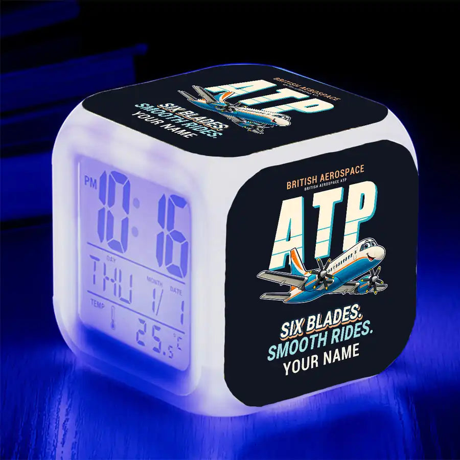 British Aerospace ATP - Cartoon + Name - Alarm Clock