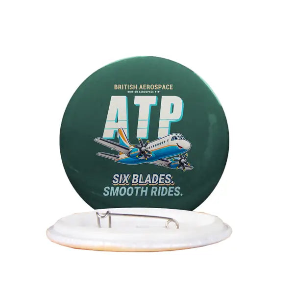 British Aerospace ATP - Cartoon - Pin - Dark Green