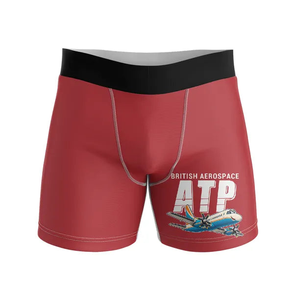 British Aerospace ATP - Men Boxers - Cartoon - Red