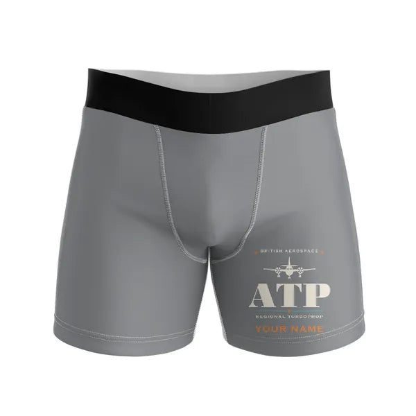 British Aerospace ATP - Men Boxers - Heritage + Name - Gray