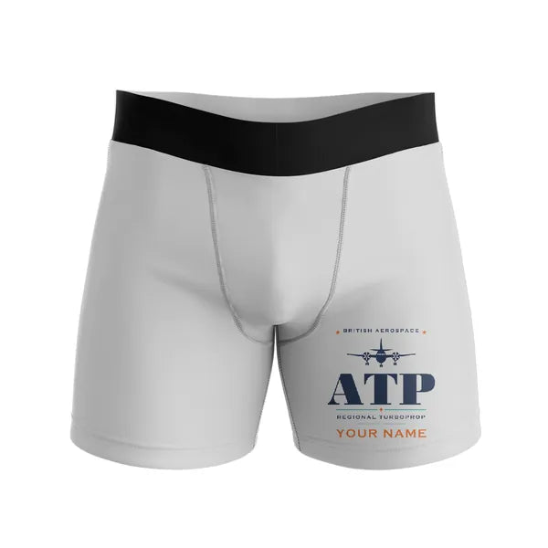 British Aerospace ATP - Men Boxers - Heritage + Name - Light Gray