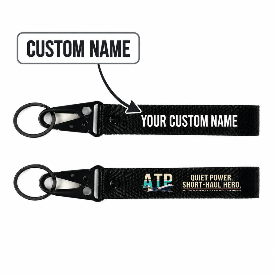 British Aerospace ATP Hawk-Shaped Key Chains - Black - Original - Personalized